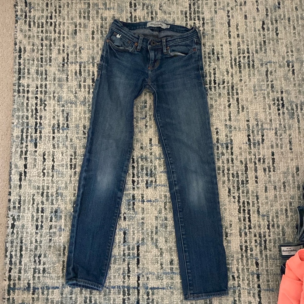 Abercrombie Kids Jeans Cute Stretch Girls 10 Blue Medium Wash Denim